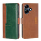 Contrast Color Side Buckle Leather Phone Case