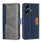 Contrast Color Side Buckle Leather Phone Case