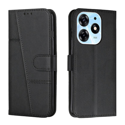 Stitching Calf Texture Buckle Leather Phone Case