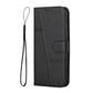 Stitching Calf Texture Buckle Leather Phone Case
