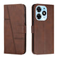 Stitching Calf Texture Buckle Leather Phone Case
