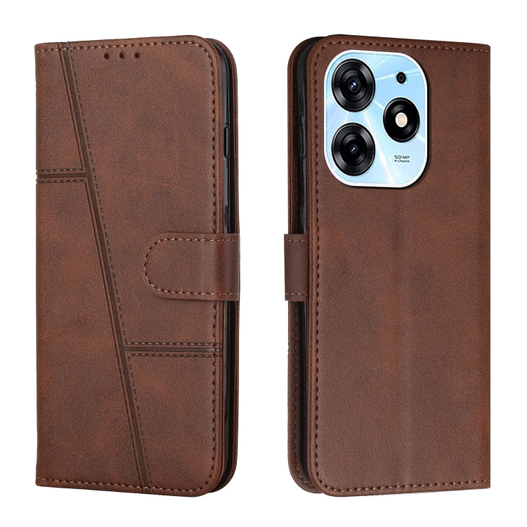 Stitching Calf Texture Buckle Leather Phone Case