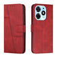Stitching Calf Texture Buckle Leather Phone Case