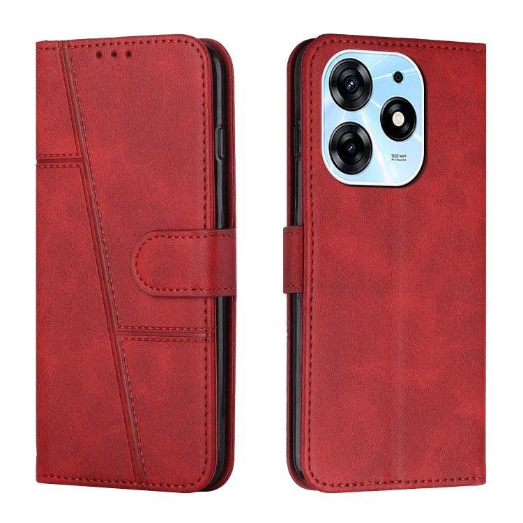 Stitching Calf Texture Buckle Leather Phone Case