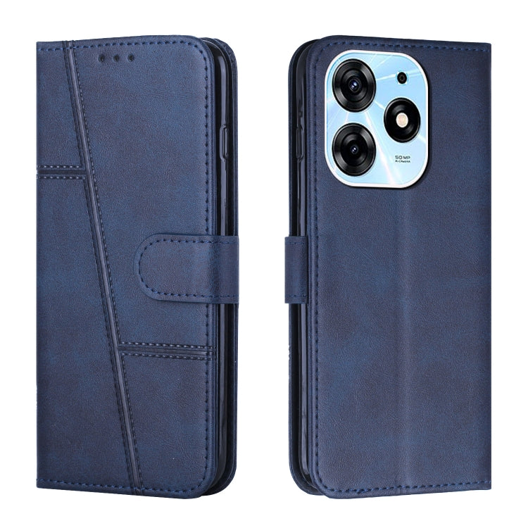 Stitching Calf Texture Buckle Leather Phone Case