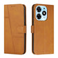 Stitching Calf Texture Buckle Leather Phone Case