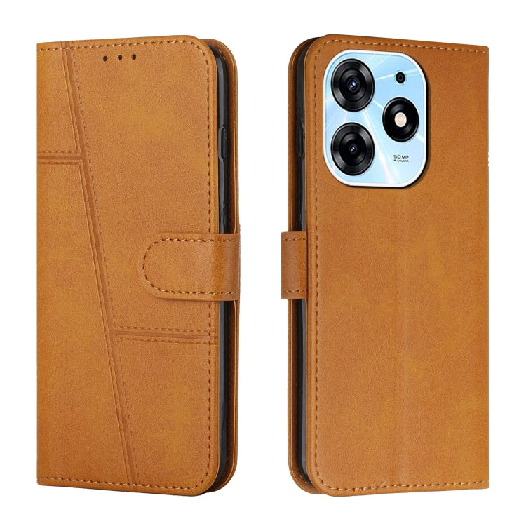 Stitching Calf Texture Buckle Leather Phone Case