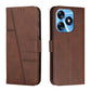 Stitching Calf Texture Buckle Leather Phone Case