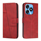 Stitching Calf Texture Buckle Leather Phone Case