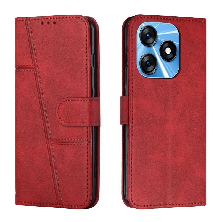 Stitching Calf Texture Buckle Leather Phone Case