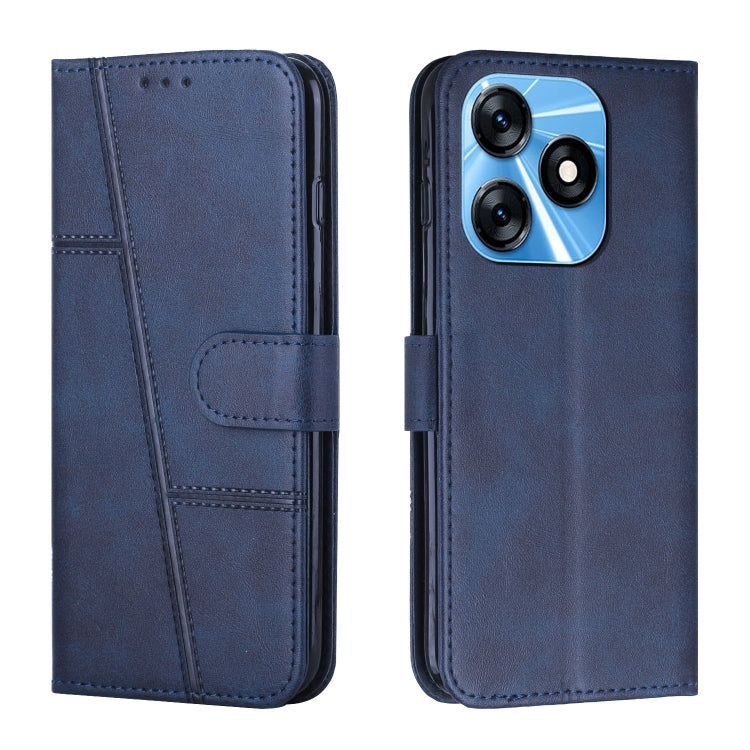 Stitching Calf Texture Buckle Leather Phone Case