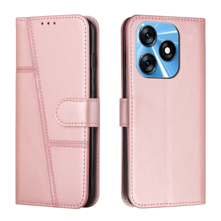 Stitching Calf Texture Buckle Leather Phone Case