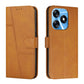 Stitching Calf Texture Buckle Leather Phone Case