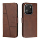 Stitching Calf Texture Buckle Leather Phone Case