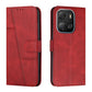 Stitching Calf Texture Buckle Leather Phone Case