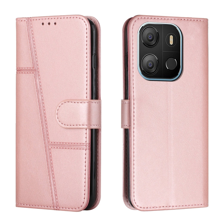 Stitching Calf Texture Buckle Leather Phone Case