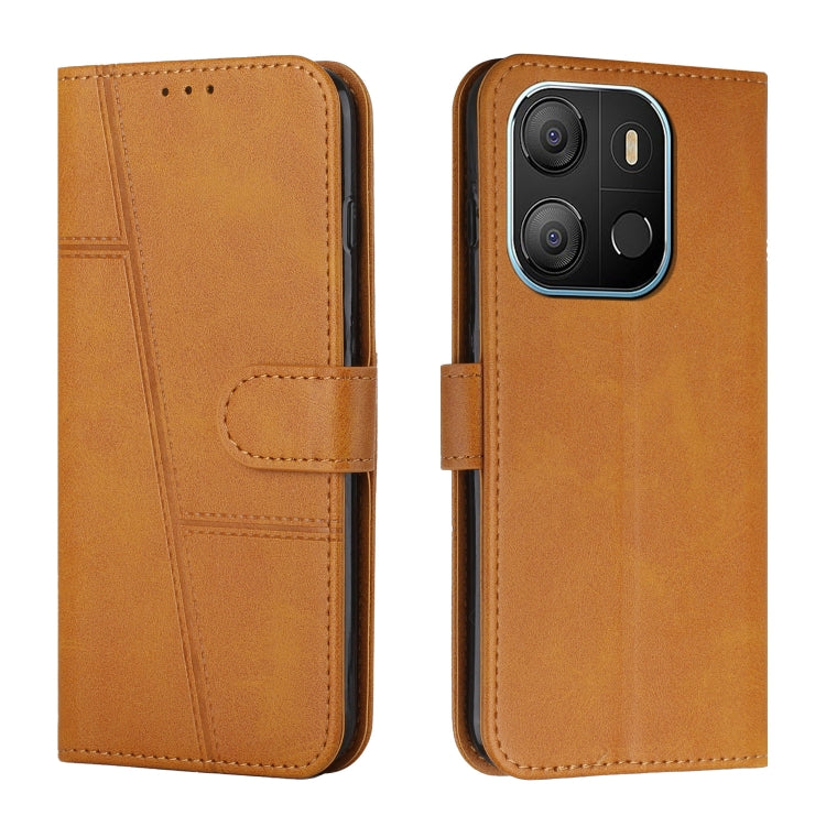 Stitching Calf Texture Buckle Leather Phone Case