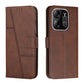 Stitching Calf Texture Buckle Leather Phone Case
