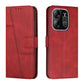 Stitching Calf Texture Buckle Leather Phone Case