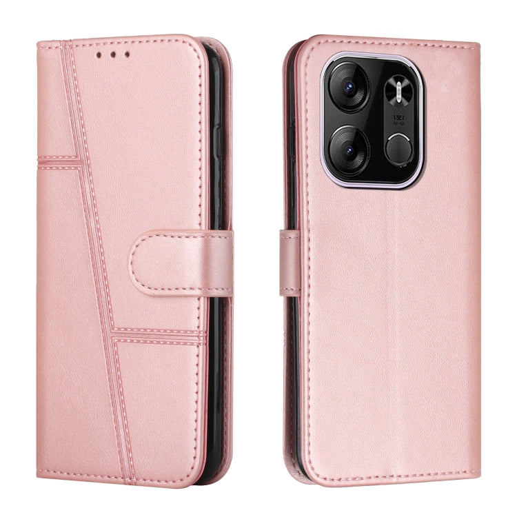 Stitching Calf Texture Buckle Leather Phone Case
