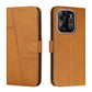 Stitching Calf Texture Buckle Leather Phone Case