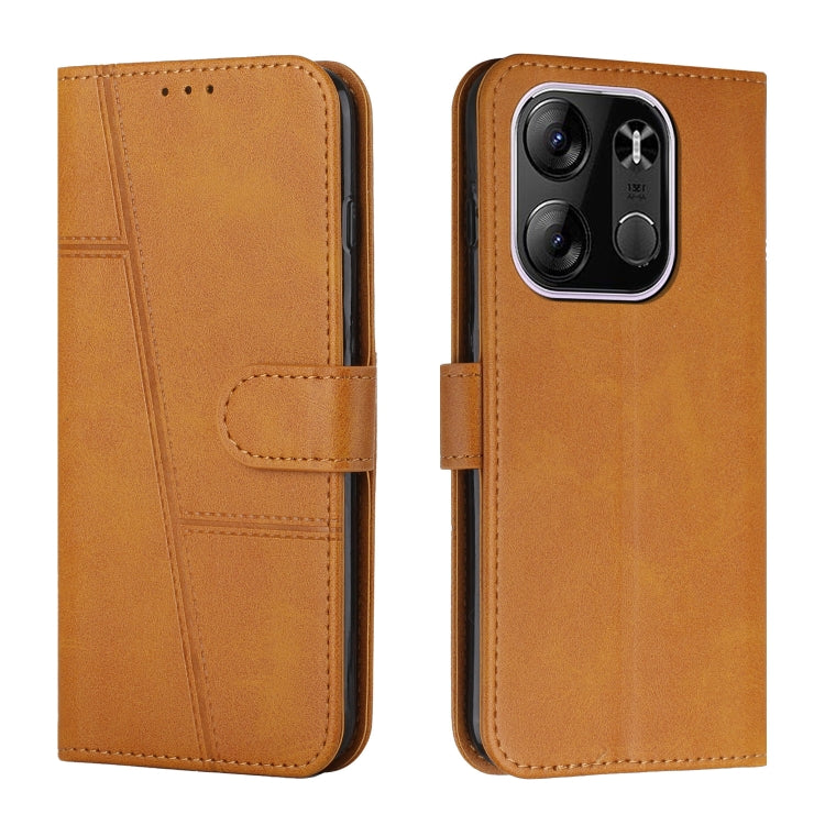 Stitching Calf Texture Buckle Leather Phone Case