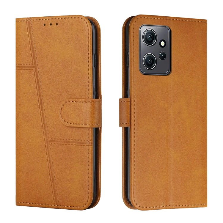 Stitching Calf Texture Buckle Leather Phone Case