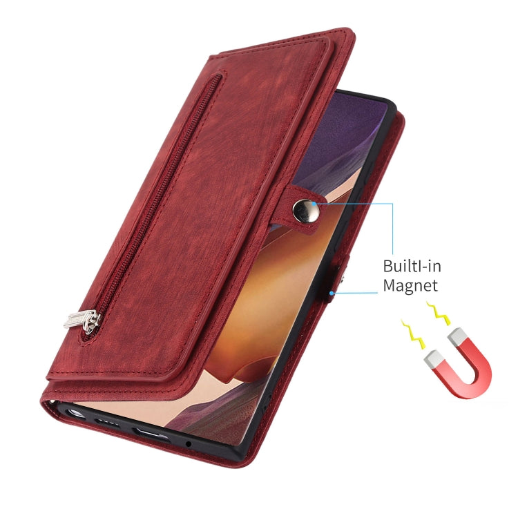 Zipper Card Slot Buckle Wallet Leather Phone Case, For Samsung Galaxy Note20 Ultra, For Samsung Galaxy S10, For Samsung Galaxy S20+, For Samsung Galaxy S21, For Samsung Galaxy S21+
