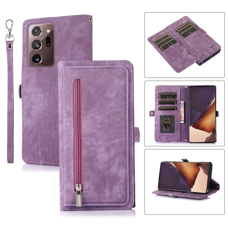 Zipper Card Slot Buckle Wallet Leather Phone Case, For Samsung Galaxy Note20 Ultra, For Samsung Galaxy S10, For Samsung Galaxy S20+, For Samsung Galaxy S21, For Samsung Galaxy S21+