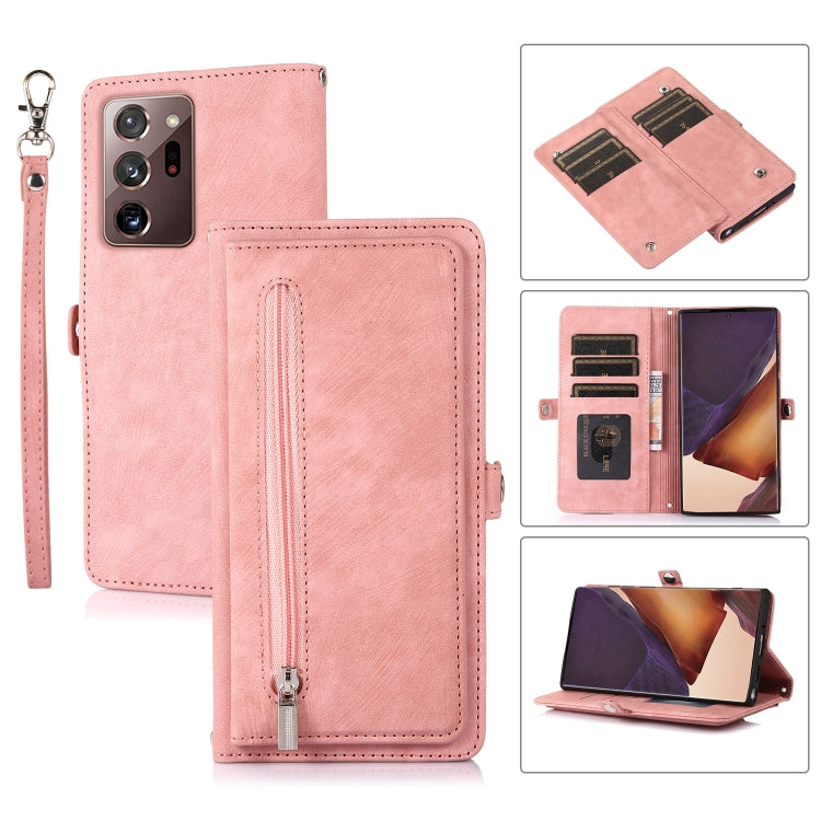 Zipper Card Slot Buckle Wallet Leather Phone Case, For Samsung Galaxy Note20 Ultra, For Samsung Galaxy S10, For Samsung Galaxy S20+, For Samsung Galaxy S21, For Samsung Galaxy S21+