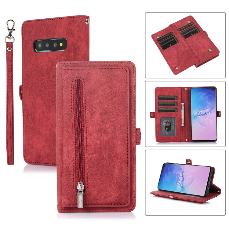 Zipper Card Slot Buckle Wallet Leather Phone Case, For Samsung Galaxy Note20 Ultra, For Samsung Galaxy S10, For Samsung Galaxy S20+, For Samsung Galaxy S21, For Samsung Galaxy S21+