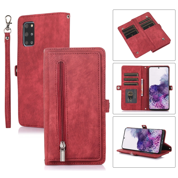 Zipper Card Slot Buckle Wallet Leather Phone Case, For Samsung Galaxy Note20 Ultra, For Samsung Galaxy S10, For Samsung Galaxy S20+, For Samsung Galaxy S21, For Samsung Galaxy S21+