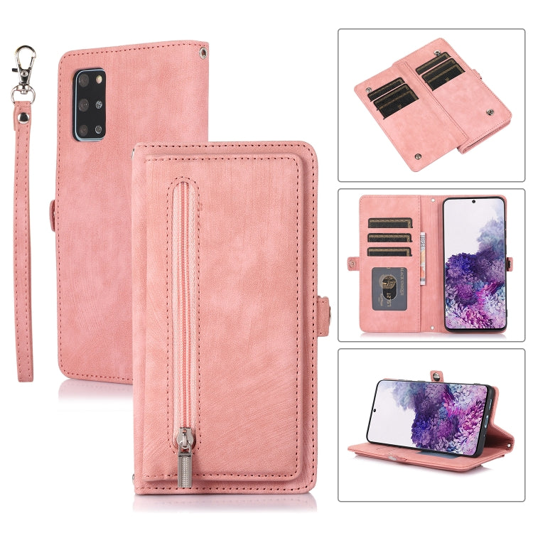 Zipper Card Slot Buckle Wallet Leather Phone Case, For Samsung Galaxy Note20 Ultra, For Samsung Galaxy S10, For Samsung Galaxy S20+, For Samsung Galaxy S21, For Samsung Galaxy S21+
