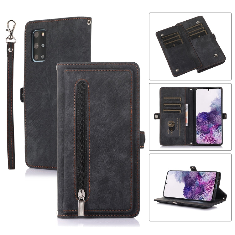 Zipper Card Slot Buckle Wallet Leather Phone Case, For Samsung Galaxy Note20 Ultra, For Samsung Galaxy S10, For Samsung Galaxy S20+, For Samsung Galaxy S21, For Samsung Galaxy S21+