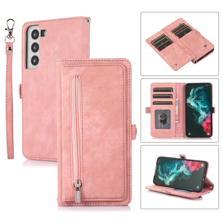Zipper Card Slot Buckle Wallet Leather Phone Case, For Samsung Galaxy Note20 Ultra, For Samsung Galaxy S10, For Samsung Galaxy S20+, For Samsung Galaxy S21, For Samsung Galaxy S21+