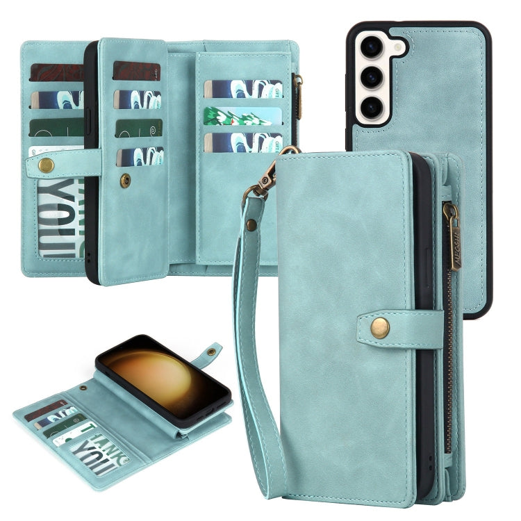 Zipper Wallet Magnetic Detachable Leather Phone Case, For Samsung Galaxy S23 5G, For Samsung Galaxy S23+ 5G, For Samsung Galaxy S23 Ultra 5G, For Samsung Galaxy S22 5G, For Samsung Galaxy S22+ 5G, For Samsung Galaxy S22 Ultra 5G, For Samsung Galaxy S21...