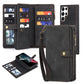 Zipper Wallet Magnetic Detachable Leather Phone Case, For Samsung Galaxy S23 5G, For Samsung Galaxy S23+ 5G, For Samsung Galaxy S23 Ultra 5G, For Samsung Galaxy S22 5G, For Samsung Galaxy S22+ 5G, For Samsung Galaxy S22 Ultra 5G, For Samsung Galaxy S21...