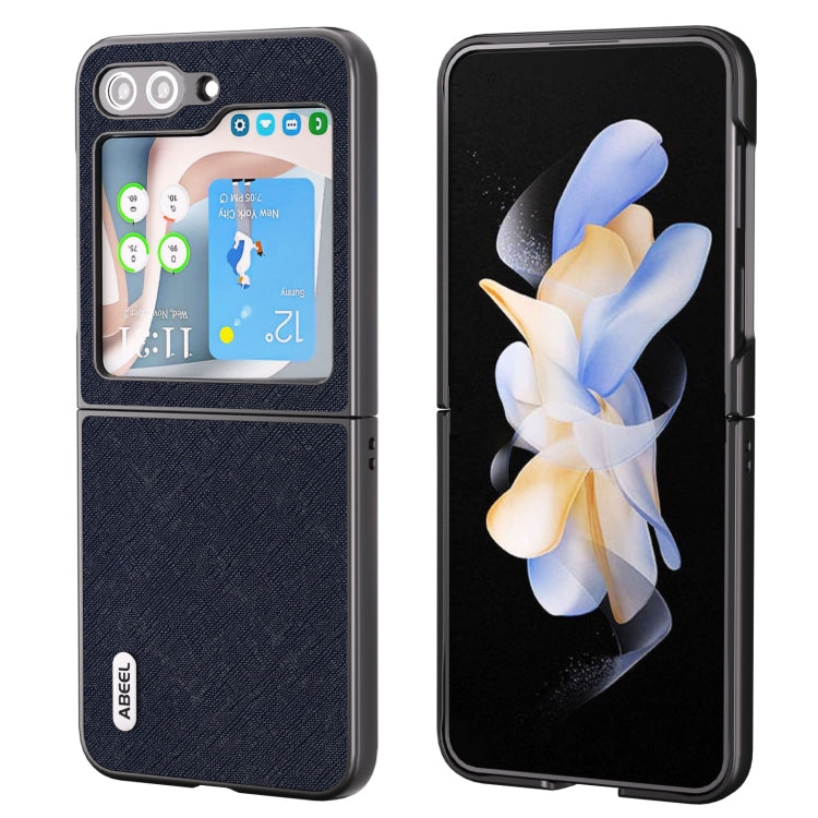 ABEEL Cross Texture Genuine Leather Phone Case, For Samsung Galaxy Z Flip6 / Flip7 FE, For Samsung Galaxy Z Fold6, For Samsung Galaxy S23 FE 5G, For Samsung Galaxy Z Fold5, For Samsung Galaxy Z Flip5