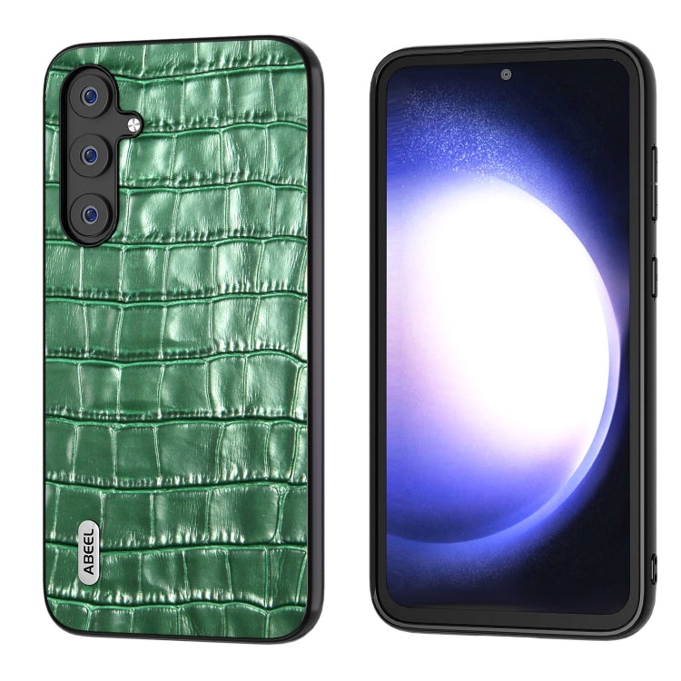 ABEEL Crocodile Texture Genuine Leather Phone Case, For Samsung Galaxy Z Flip6 / Flip7 FE, For Samsung Galaxy Z Fold6, For Samsung Galaxy A05, For Samsung Galaxy S23 FE 5G, For Samsung Galaxy Z Fold5, For Samsung Galaxy Z Flip5