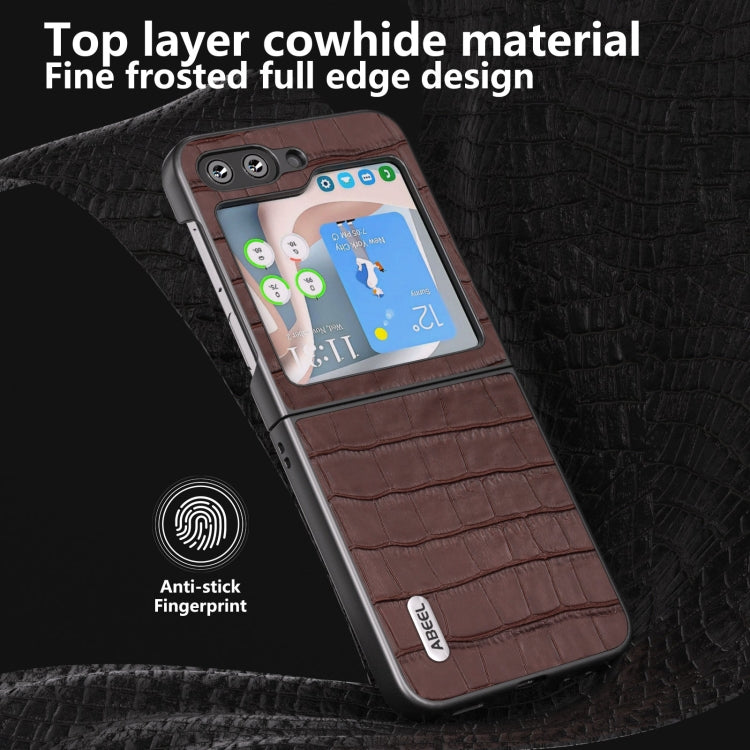 ABEEL Crocodile Texture Genuine Leather Phone Case, For Samsung Galaxy Z Flip6 / Flip7 FE, For Samsung Galaxy Z Fold6, For Samsung Galaxy A05, For Samsung Galaxy S23 FE 5G, For Samsung Galaxy Z Fold5, For Samsung Galaxy Z Flip5