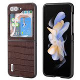 ABEEL Crocodile Texture Genuine Leather Phone Case, For Samsung Galaxy Z Flip6 / Flip7 FE, For Samsung Galaxy Z Fold6, For Samsung Galaxy A05, For Samsung Galaxy S23 FE 5G, For Samsung Galaxy Z Fold5, For Samsung Galaxy Z Flip5