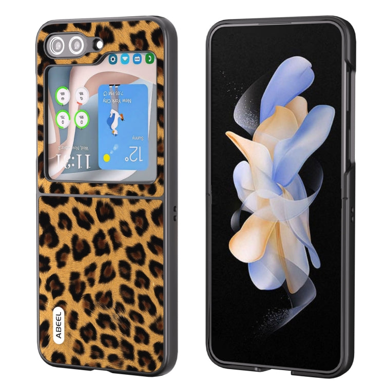 ABEEL Black Edge Leopard Phone Case, For Samsung Galaxy Z Fold5, For Samsung Galaxy Z Flip5