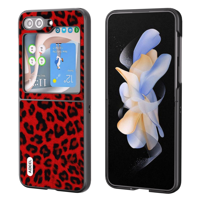 ABEEL Black Edge Leopard Phone Case, For Samsung Galaxy Z Fold5, For Samsung Galaxy Z Flip5