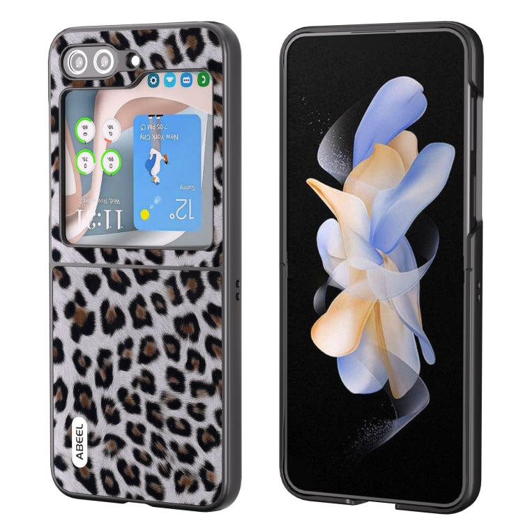ABEEL Black Edge Leopard Phone Case, For Samsung Galaxy Z Fold5, For Samsung Galaxy Z Flip5