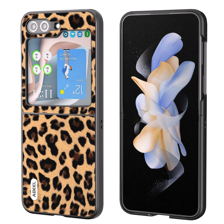 ABEEL Black Edge Leopard Phone Case, For Samsung Galaxy Z Fold5, For Samsung Galaxy Z Flip5