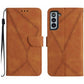 Stitching Embossed Leather Phone Case