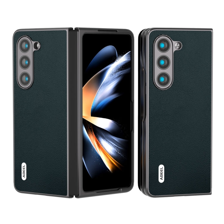 ABEEL Genuine Leather Luolai Series Phone Case, For Samsung Galaxy Z Flip6 / Flip7 FE, For Samsung Galaxy Z Fold6, For Samsung Galaxy Z Fold5, For Samsung Galaxy Z Flip5