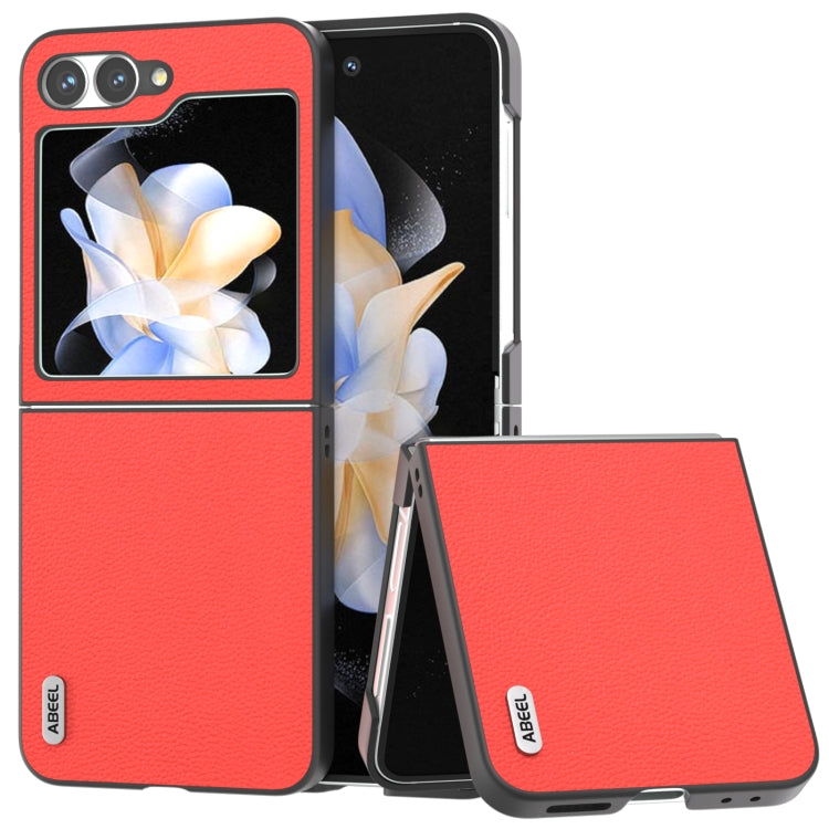 ABEEL Genuine Leather Luolai Series Phone Case, For Samsung Galaxy Z Flip6 / Flip7 FE, For Samsung Galaxy Z Fold6, For Samsung Galaxy Z Fold5, For Samsung Galaxy Z Flip5