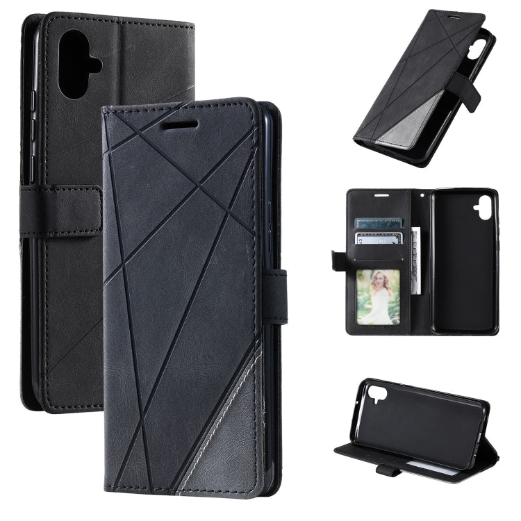 Skin Feel Splicing Leather Phone Case, For Samsung Galaxy A25 5G, For Samsung Galaxy S23 FE 5G, For Samsung Galaxy A24, For Samsung Galaxy A04e /F04, For Samsung Galaxy A34 5G, For Samsung Galaxy A54 5G