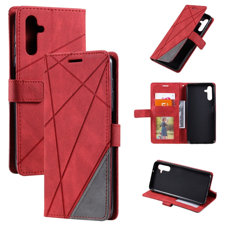 Skin Feel Splicing Leather Phone Case, For Samsung Galaxy A25 5G, For Samsung Galaxy S23 FE 5G, For Samsung Galaxy A24, For Samsung Galaxy A04e /F04, For Samsung Galaxy A34 5G, For Samsung Galaxy A54 5G